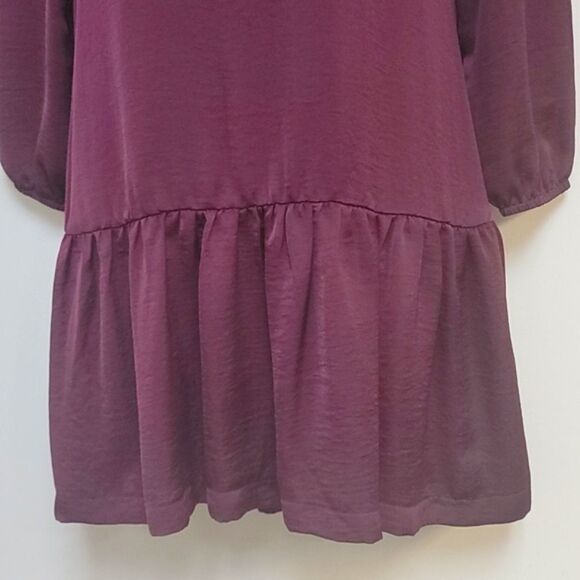 d.RA Burgundy Tunic Dress XS - Picture 3 of 7